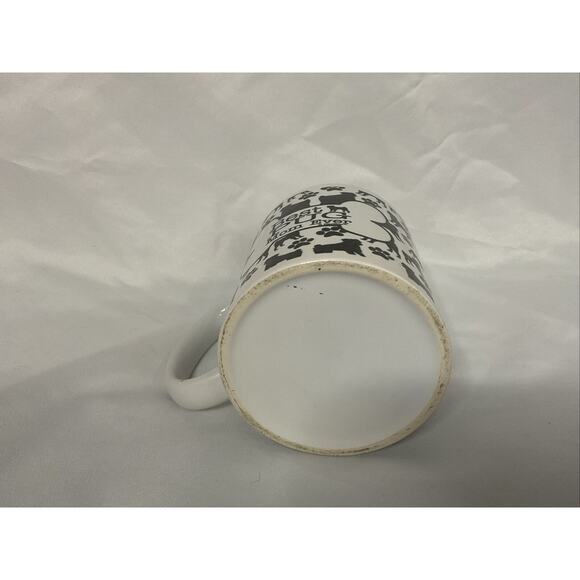 THATWEAR BEST PUG MOM EVER WHITE CERAMIC WITH BLACK PAWS PUGS COFFEE TEA MUG - Picture 5 of 7